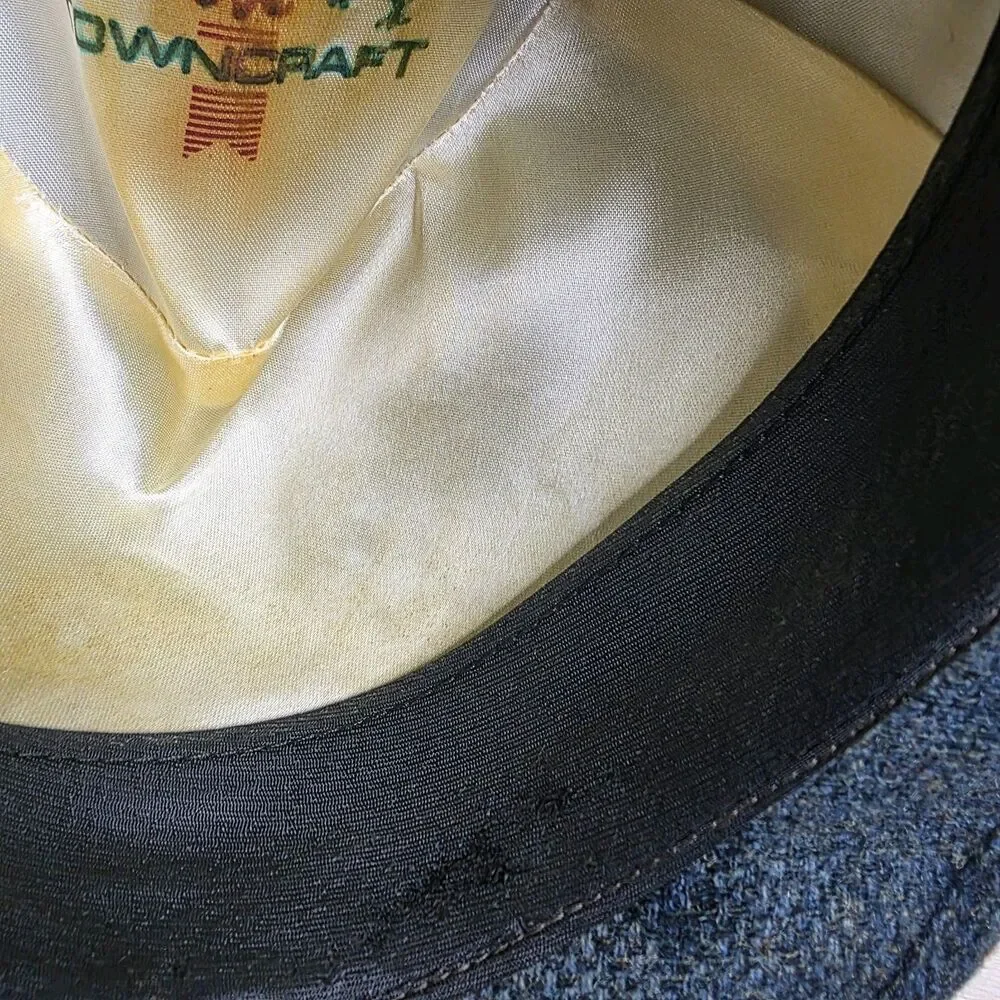 Vintage Tweed Wool Towncraft Fedora‎ Hat Gray Size Small 6 3/4 - 6 7/8